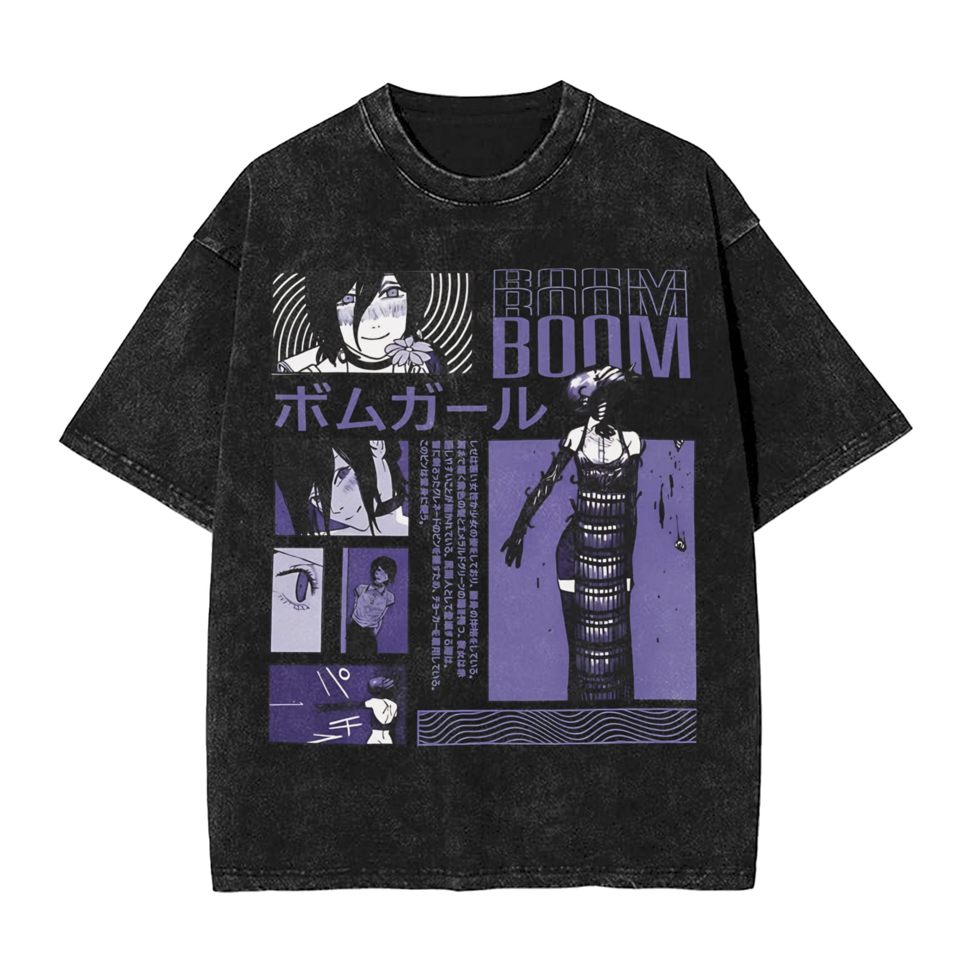 Anime Cosplay Chainsaw Man - Kaos Katun Chainsaw Man, Kaos Lengan
