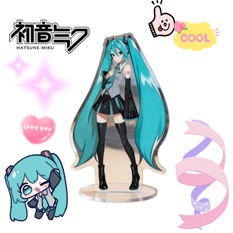 Anime Cosplay Roleplay - Hatsune Miku 10cm Standee Akrilik Karakter