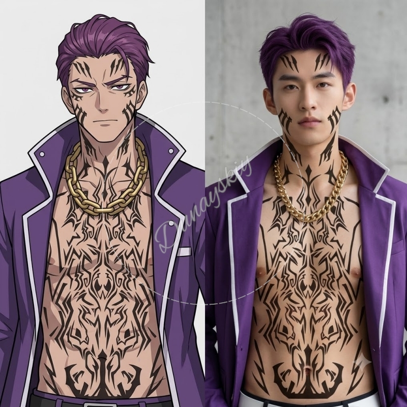 Anime Cosplay Face - Matthias Ricardo Pola suku hitam Lembar