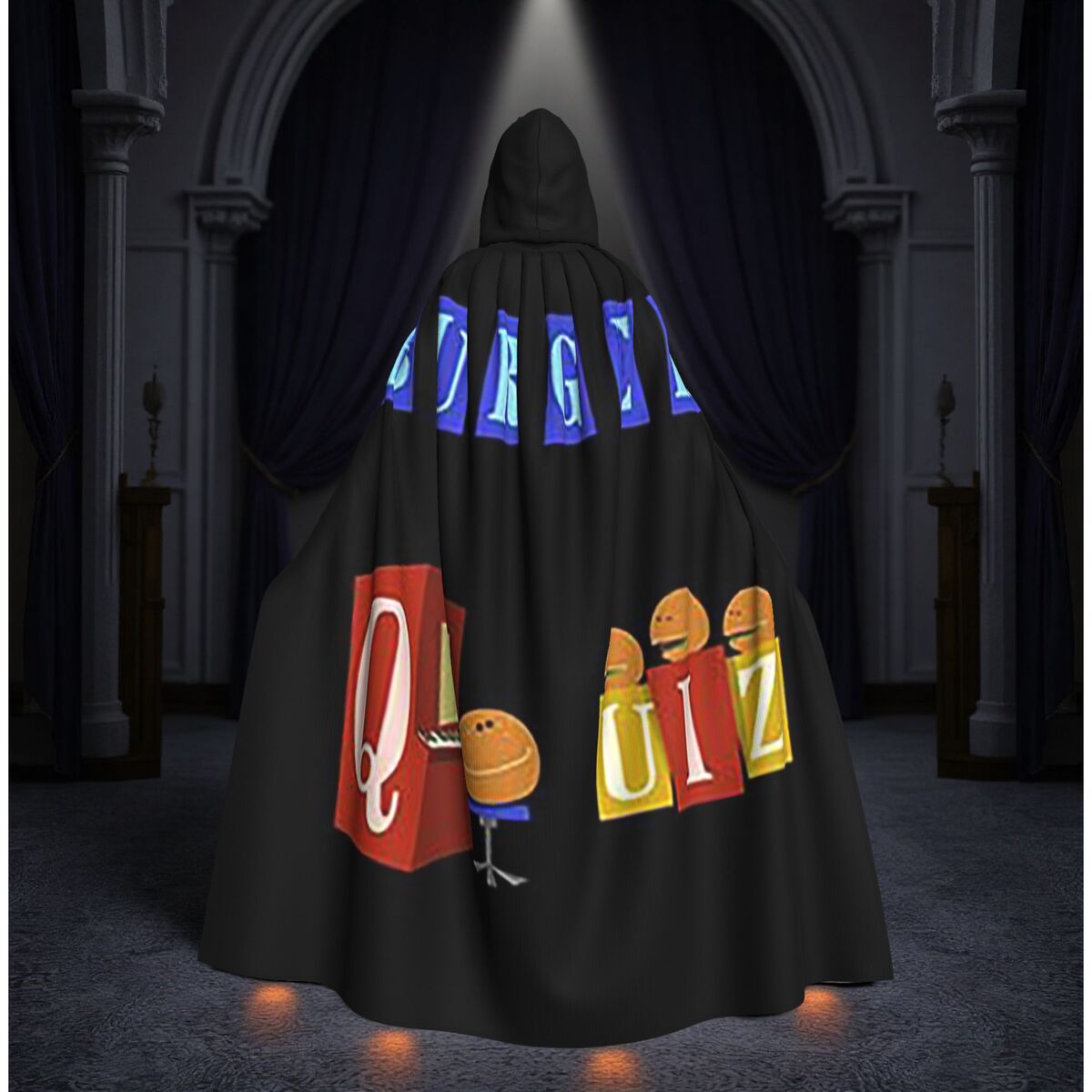 Anime Cosplay Quiz - Burger Quiz Logo Baru Jubah Panjang