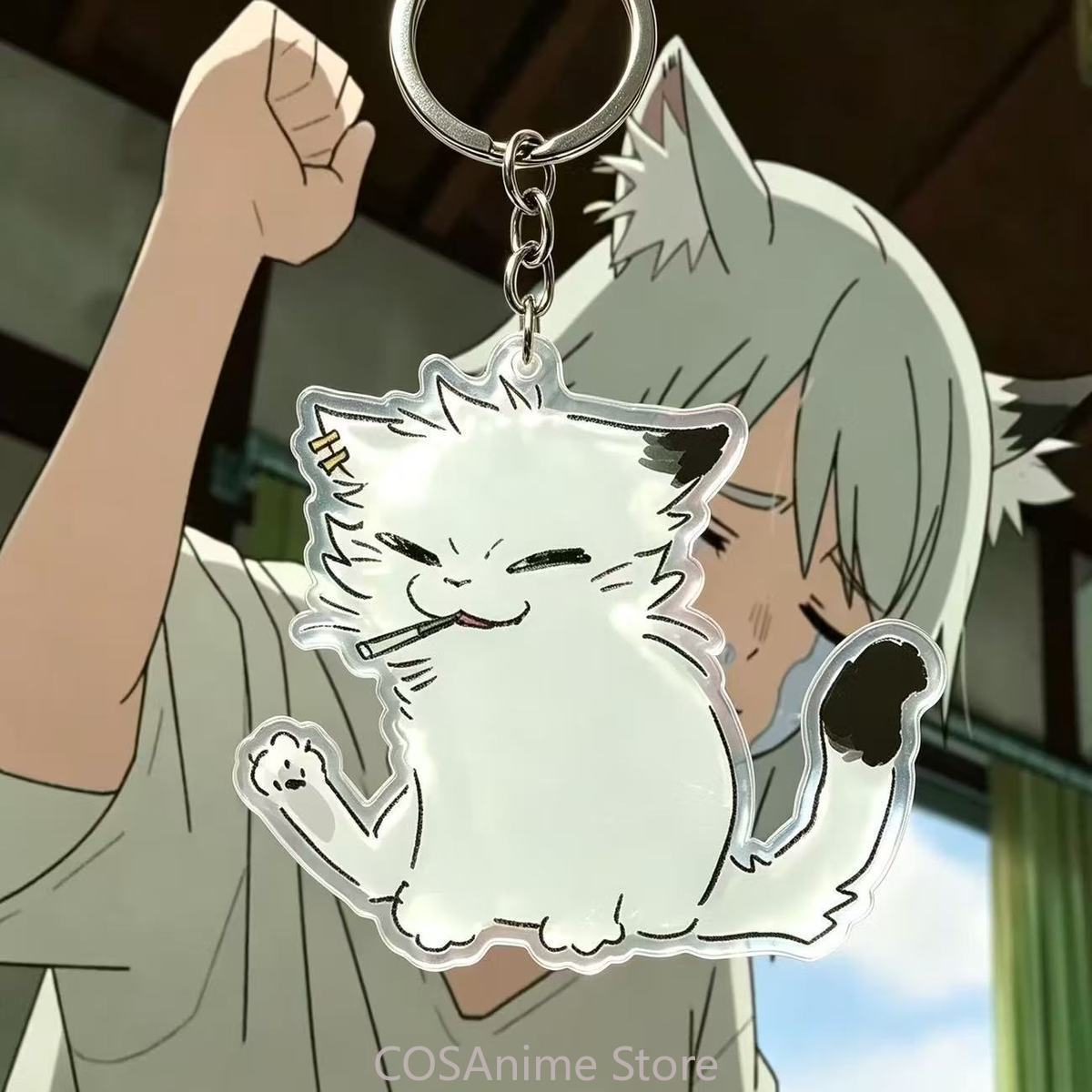 Anime Cosplay Manga - Yani Neko Chainsmoker Gantungan Kunci Kucing