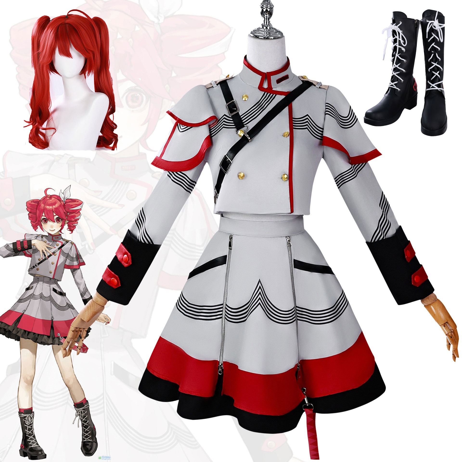 Anime Cosplay Makeup - Kostum cosplay Kasane Teto seragam karnaval