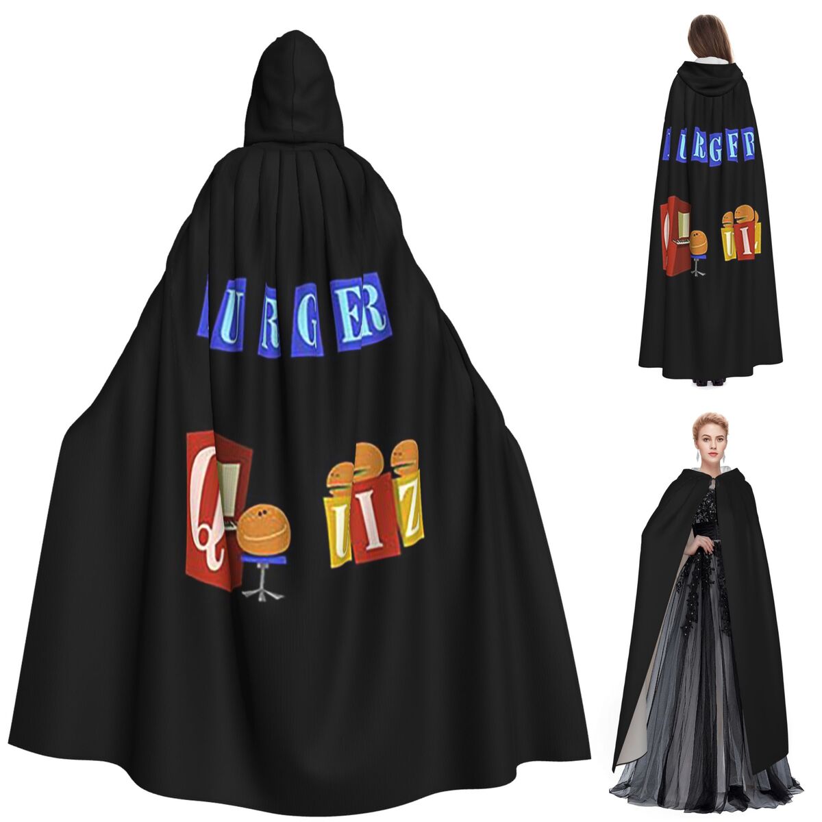 Anime Cosplay Quiz - Burger Quiz Logo Baru Jubah Panjang