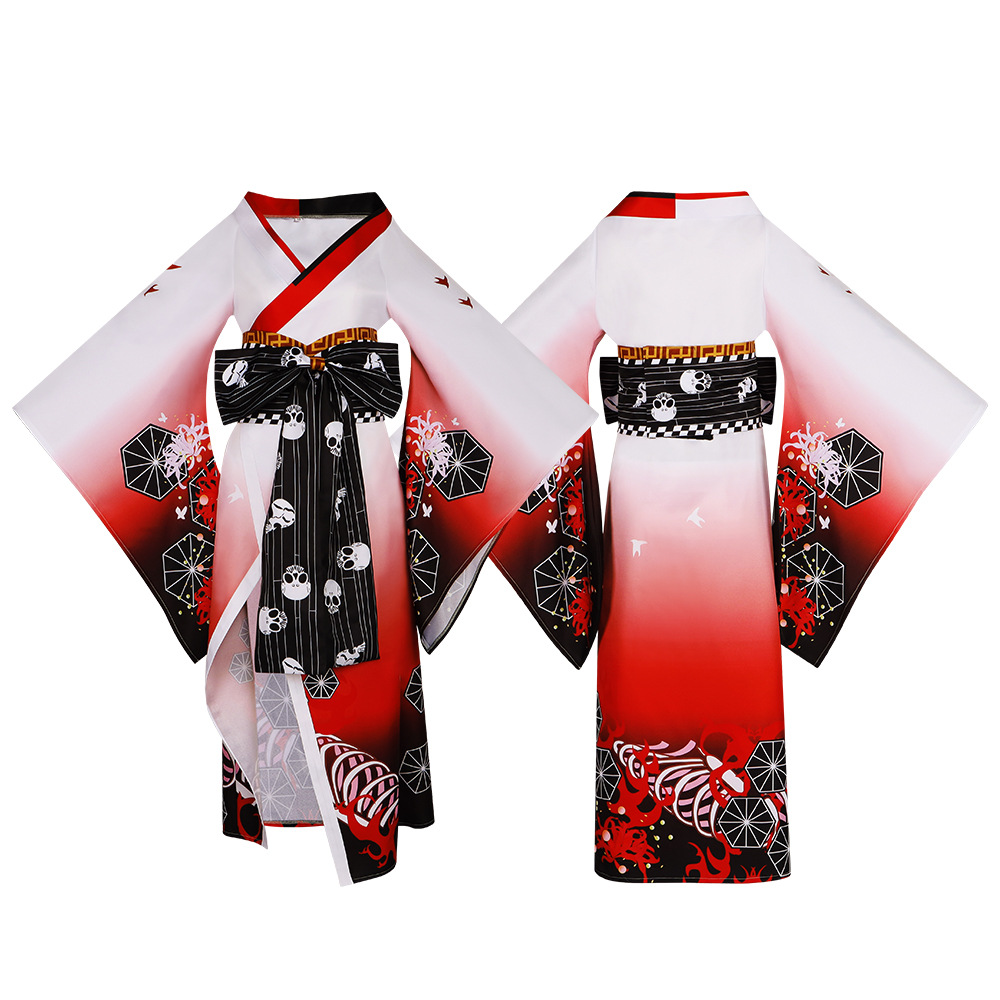 Anime Cosplay Chainsaw Man - Kostum Cosplay Kimono Chainsaw Man Hyakkiyakou