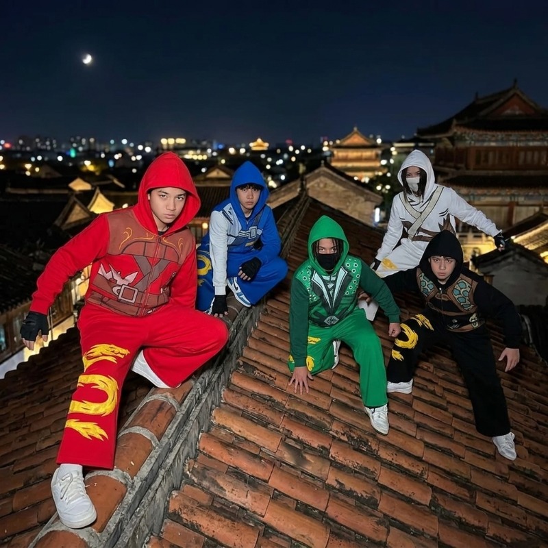 Anime & Cosplay Expo Acx 2025 - Set Hoodie Ninja Warrior Armor Pria