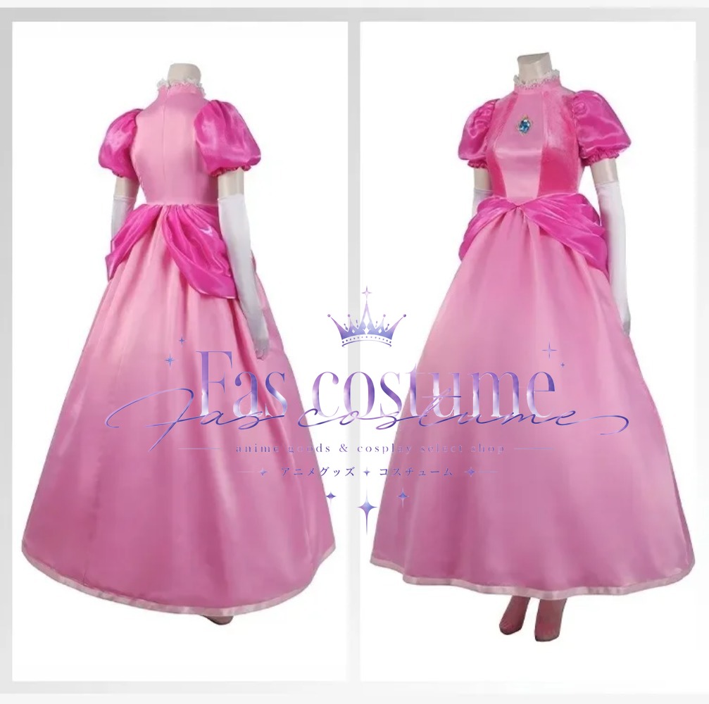 Anime Cosplay Lolita - Kostum Cosplay Putri Peach Kostum Super