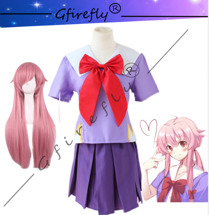 Anime Cosplay Manga - Kostum Halloween Cosplay Seragam Sekolah Ungu
