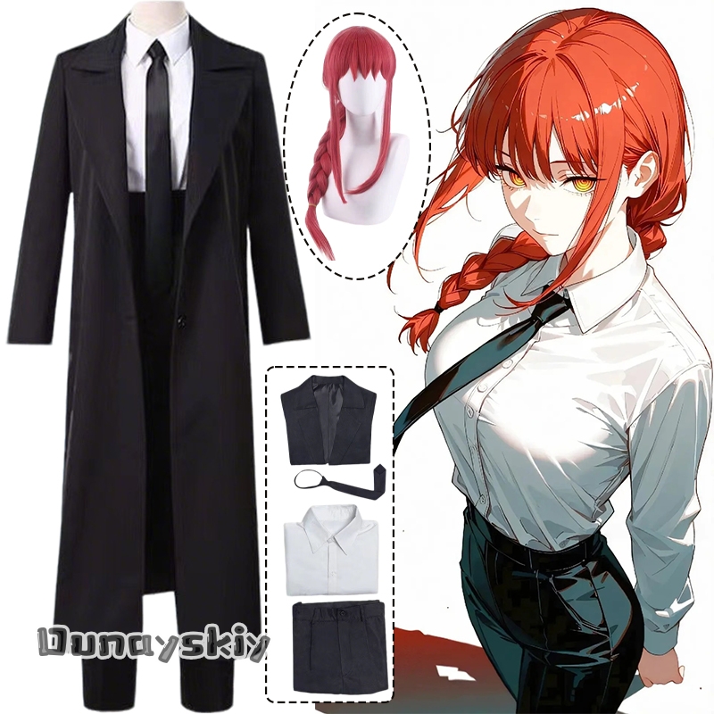 Anime Cosplay Chainsaw Man - Kostum Cosplay Anime Man Makima{Hemera}Kostum Penyamaran