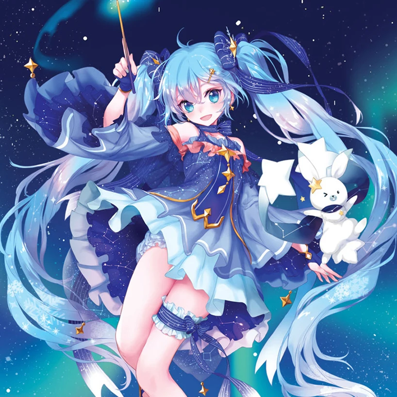 Anime Cosplay Lolita - Kostum Cosplay Snow Mi ku untuk