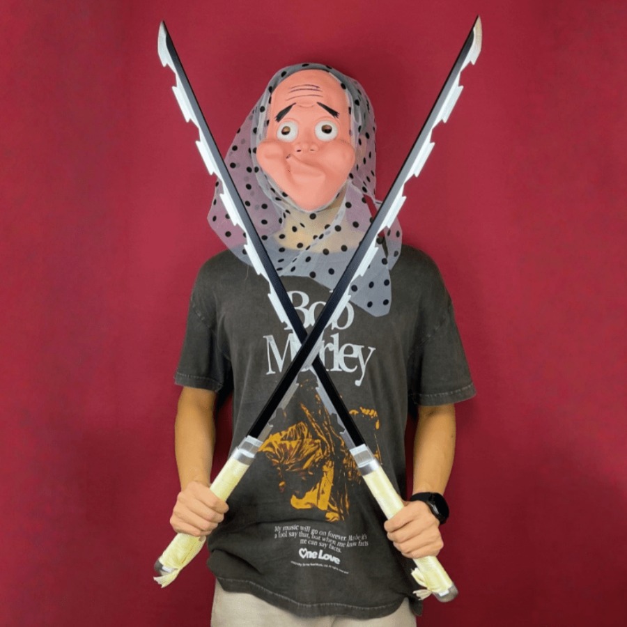 Anime Cosplay Real - Pedang Katana Inosuke Demon Slayer 40