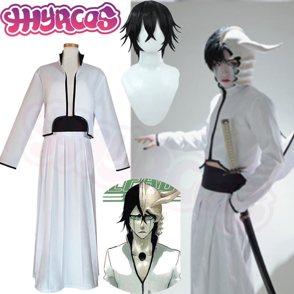 Bleach Captain Coat - Kostum Cosplay Anime Bleach Ulquiorra masker