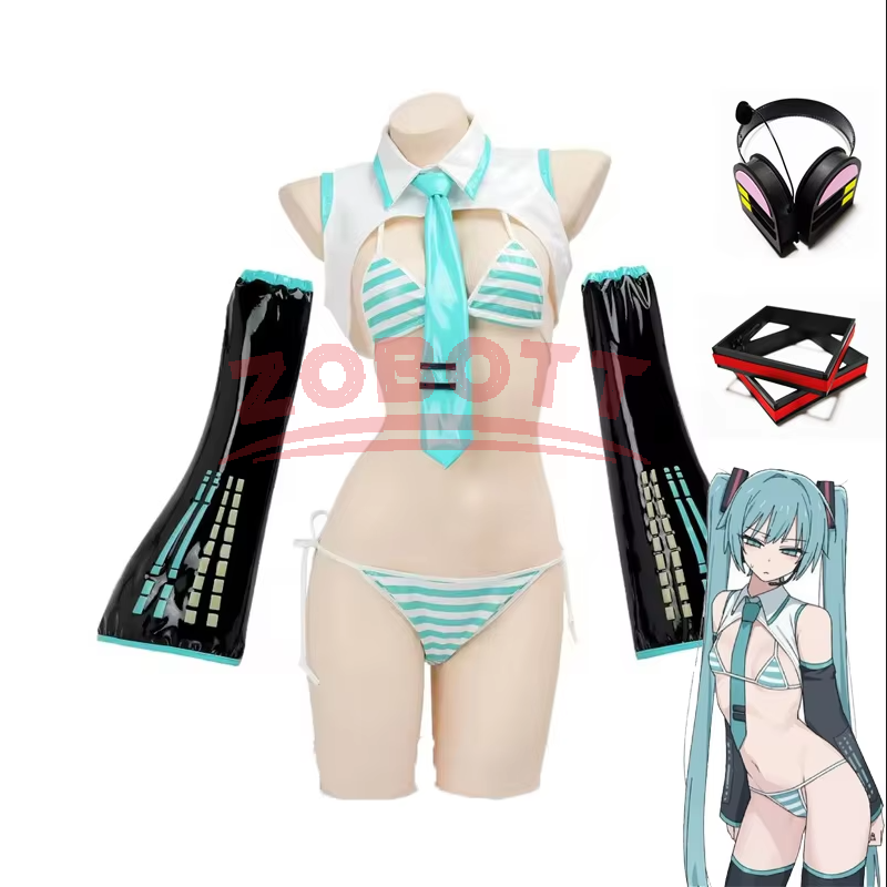 Kostum Cosplay Anime Game Miku - Anime Cosplay Bikini ulasan dan harga