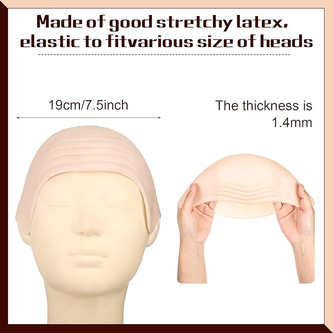 2 Buah Topi Botak Lateks denga - Anime Cosplay Makeup ulasan dan harga