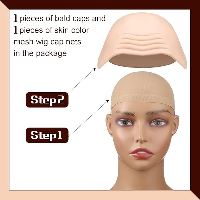 2 Buah Topi Botak Lateks denga - Anime Cosplay Makeup ulasan dan harga