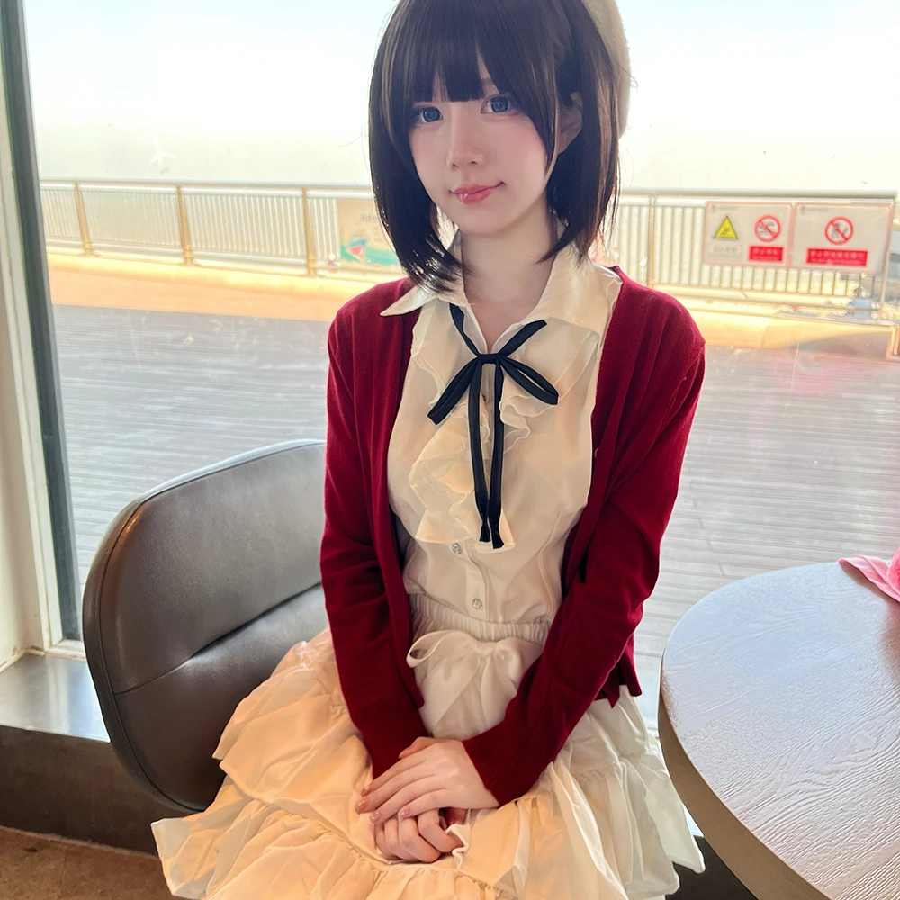 Set Rok Kemeja Mantel Merah An - Anime Cosplay Lolita ulasan dan harga