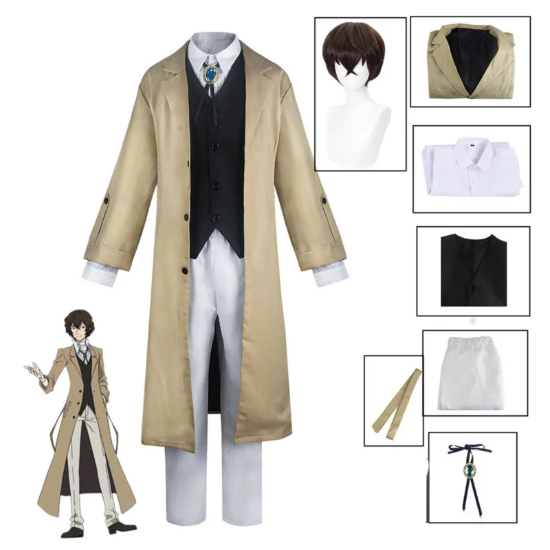 Bungo Stray Dogs Cosplay Dazai - Anime Cosplay Manga ulasan dan harga