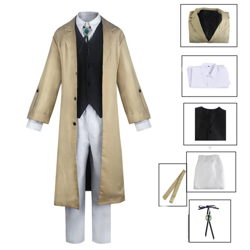 Bungo Stray Dogs Cosplay Dazai - Anime Cosplay Manga ulasan dan harga