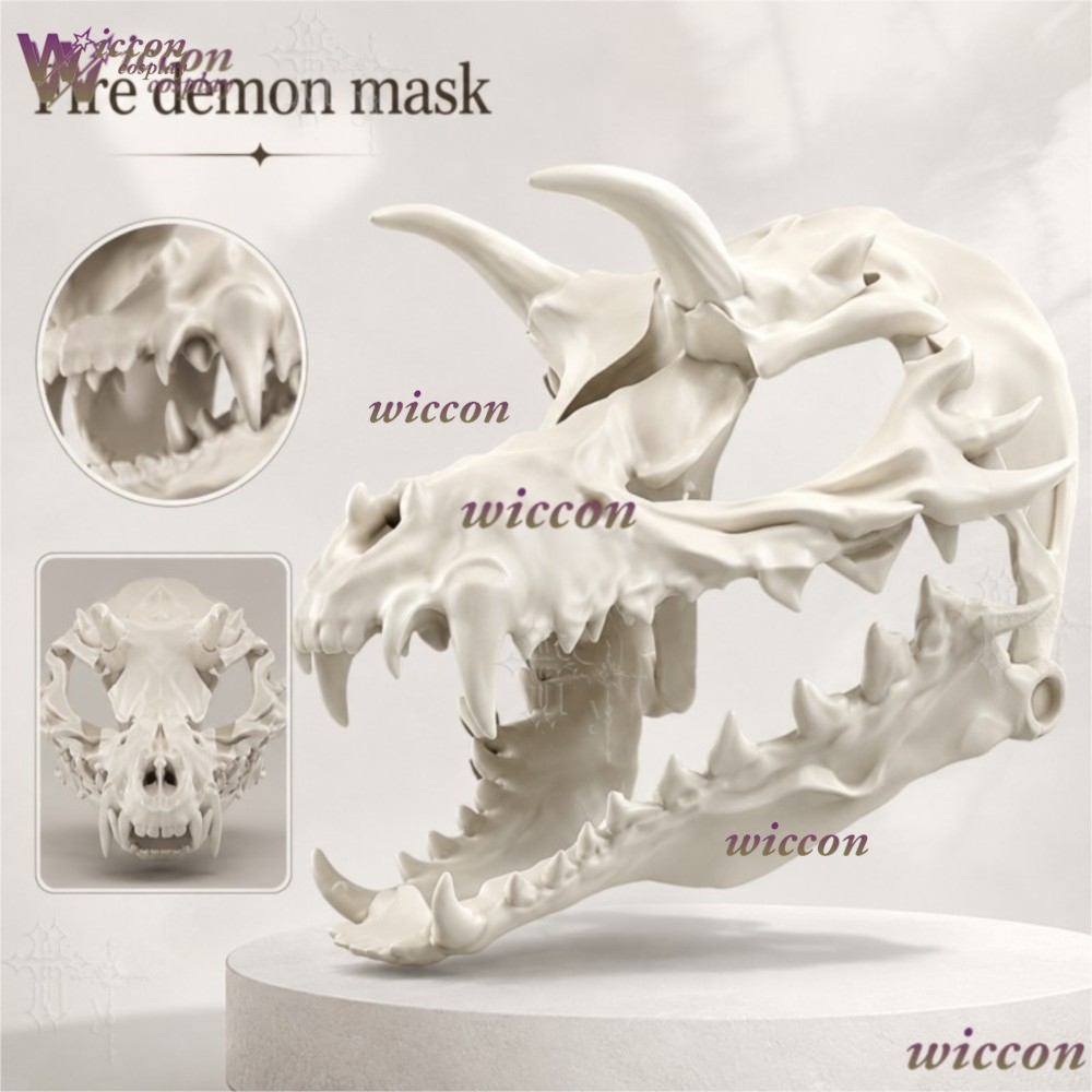 Ani Cos Masker Setan Api Horor - Anime Cosplay Face ulasan dan harga