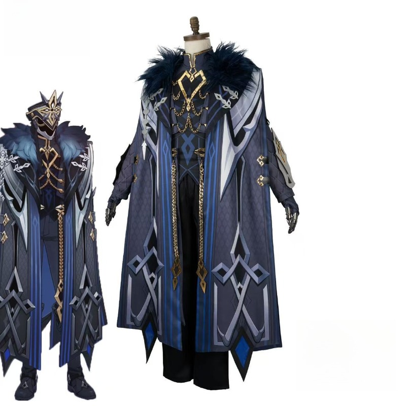 Kostum Cosplay Fatui The Capta - Anime Cosplay Mask ulasan dan harga