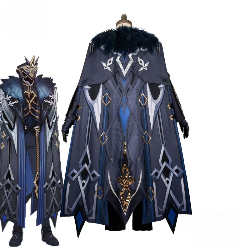 Kostum Cosplay Fatui The Capta - Anime Cosplay Mask ulasan dan harga