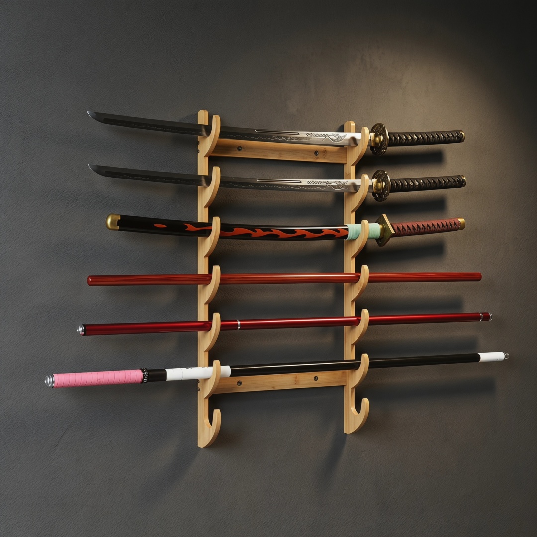 Rak Penyimpanan Pedang Dinding - Anime Cosplay Real ulasan dan harga