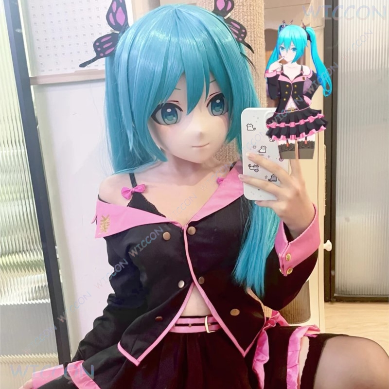 Kigurumi Masker Wajah Wanita C - Anime Cosplay Face ulasan dan harga