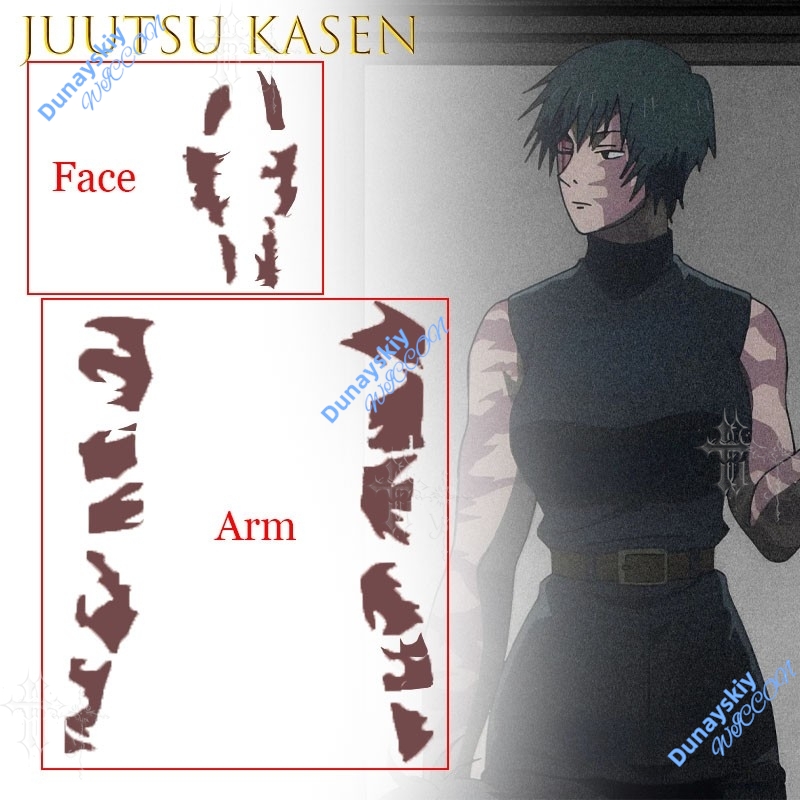 Stiker Tato Sementara Anime Ju - Anime Cosplay Face ulasan dan harga