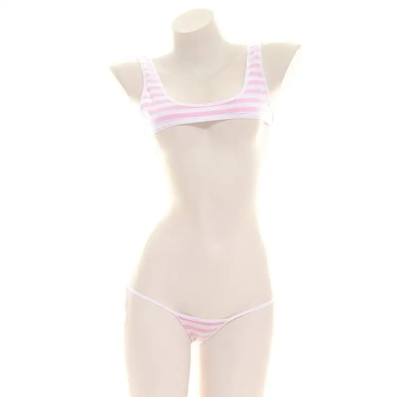 Baju Renang Bikini Bergaris Bi - Anime Cosplay Bikini ulasan dan harga