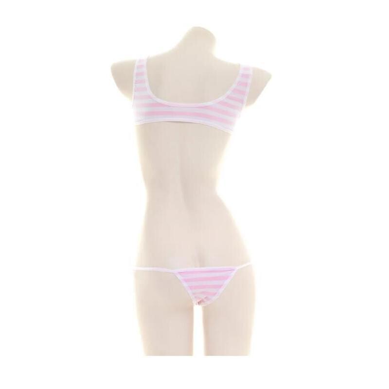 Baju Renang Bikini Bergaris Bi - Anime Cosplay Bikini ulasan dan harga