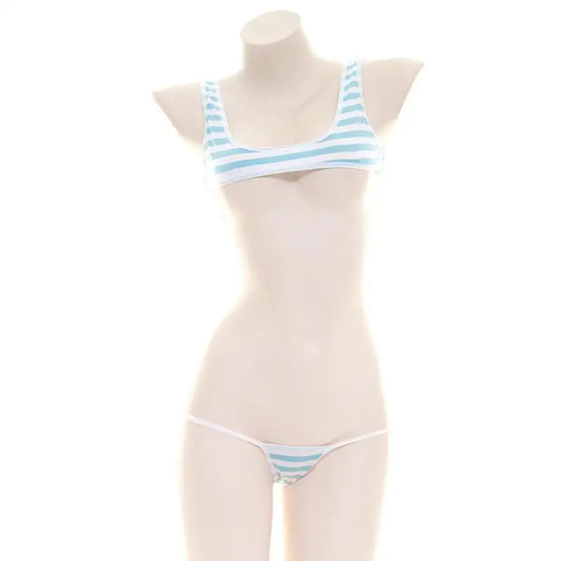 Baju Renang Bikini Bergaris Bi - Anime Cosplay Bikini ulasan dan harga